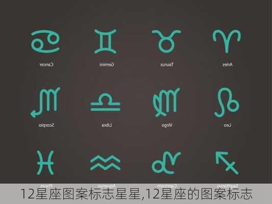 12星座图案标志星星,12星座的图案标志