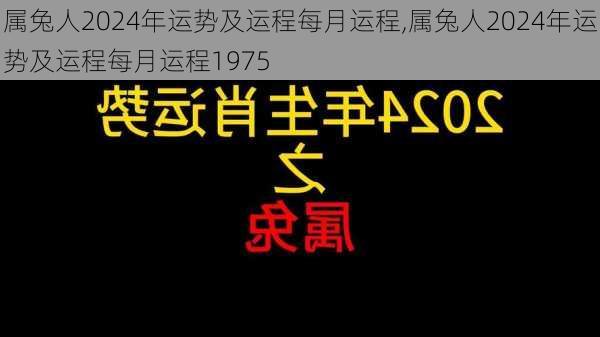 属兔人2024年运势及运程每月运程,属兔人2024年运势及运程每月运程1975