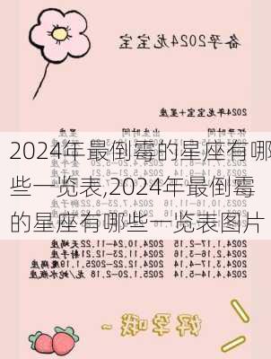 2024年最倒霉的星座有哪些一览表,2024年最倒霉的星座有哪些一览表图片