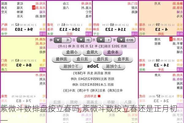 紫微斗数排盘按立春吗,紫微斗数按立春还是正月初一