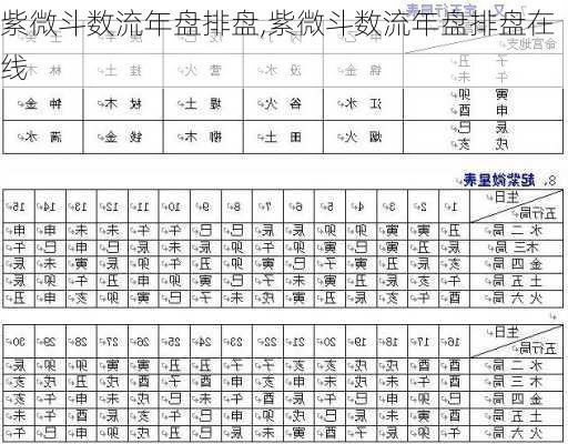 紫微斗数流年盘排盘,紫微斗数流年盘排盘在线