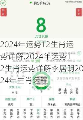 2024年运势12生肖运势详解,2024年运势12生肖运势详解李居明2024年生肖运程