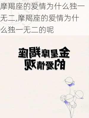 摩羯座的爱情为什么独一无二,摩羯座的爱情为什么独一无二的呢