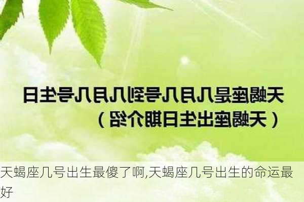 天蝎座几号出生最傻了啊,天蝎座几号出生的命运最好