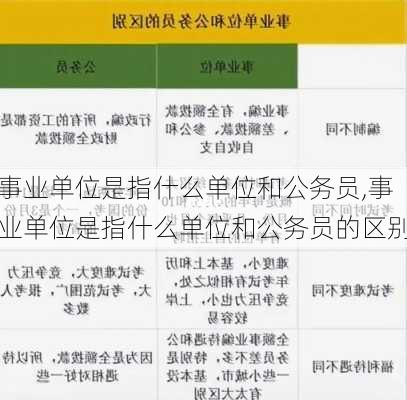 事业单位是指什么单位和公务员,事业单位是指什么单位和公务员的区别