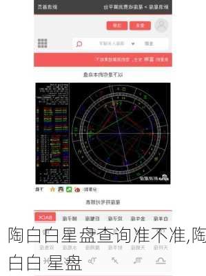 陶白白星盘查询准不准,陶白白 星盘