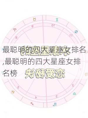 最聪明的四大星座女排名,最聪明的四大星座女排名榜