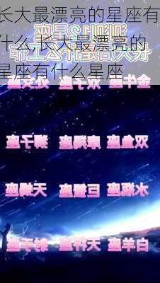 长大最漂亮的星座有什么,长大最漂亮的星座有什么星座