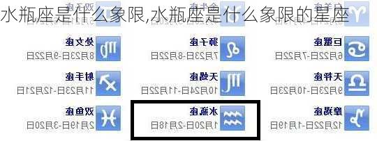 水瓶座是什么象限,水瓶座是什么象限的星座