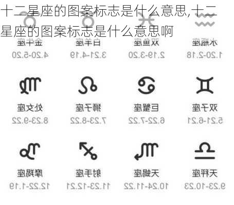 十二星座的图案标志是什么意思,十二星座的图案标志是什么意思啊