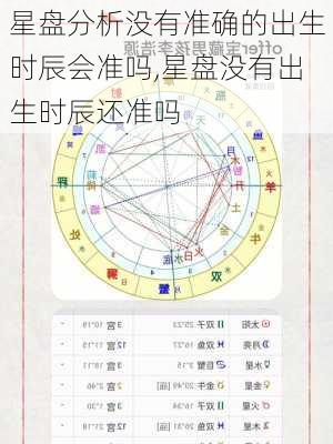 星盘分析没有准确的出生时辰会准吗,星盘没有出生时辰还准吗