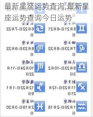 最新星座运势查询,最新星座运势查询今日运势