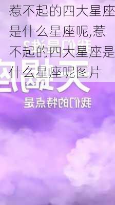 惹不起的四大星座是什么星座呢,惹不起的四大星座是什么星座呢图片