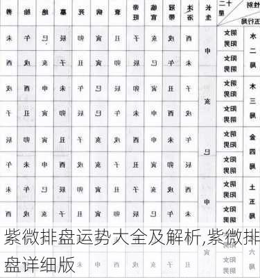 紫微排盘运势大全及解析,紫微排盘详细版