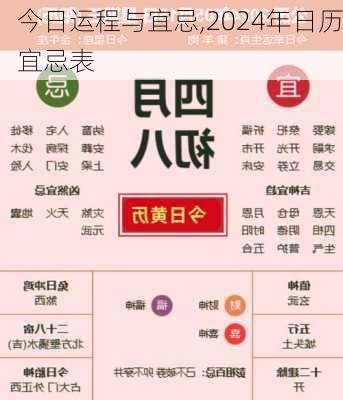 今日运程与宜忌,2024年日历宜忌表