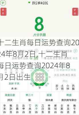 十二生肖每日运势查询2024年8月2日,十二生肖每日运势查询2024年8月2日出生