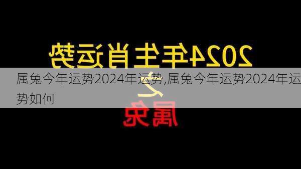 属兔今年运势2024年运势,属兔今年运势2024年运势如何