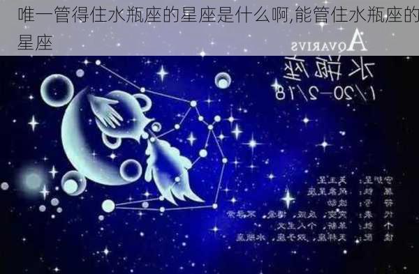 唯一管得住水瓶座的星座是什么啊,能管住水瓶座的星座