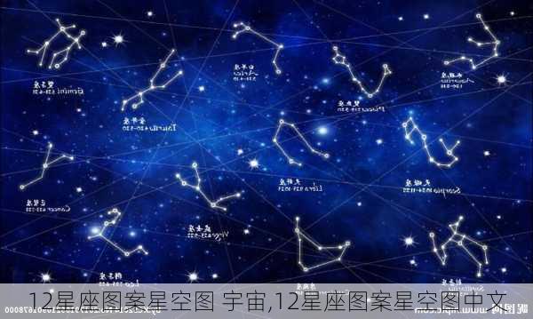 12星座图案星空图 宇宙,12星座图案星空图中文