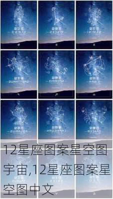 12星座图案星空图 宇宙,12星座图案星空图中文