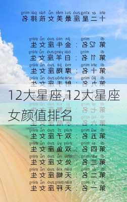 12大星座,12大星座女颜值排名