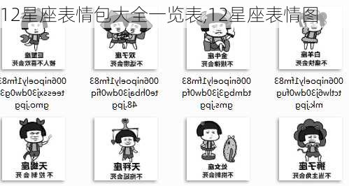 12星座表情包大全一览表,12星座表情图