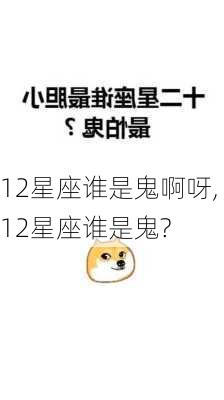 12星座谁是鬼啊呀,12星座谁是鬼?