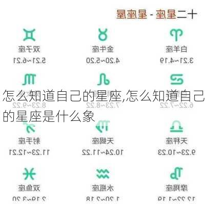 怎么知道自己的星座,怎么知道自己的星座是什么象