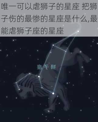 唯一可以虐狮子的星座 把狮子伤的最惨的星座是什么,最能虐狮子座的星座