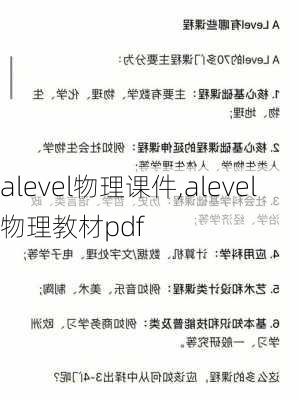 alevel物理课件,alevel物理教材pdf