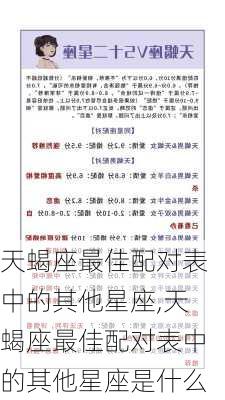 天蝎座最佳配对表中的其他星座,天蝎座最佳配对表中的其他星座是什么