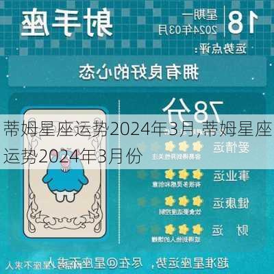 蒂姆星座运势2024年3月,蒂姆星座运势2024年3月份