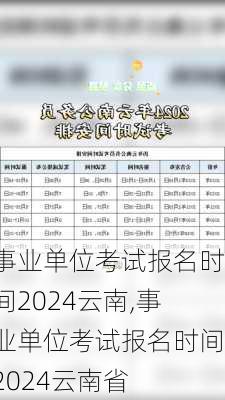 事业单位考试报名时间2024云南,事业单位考试报名时间2024云南省