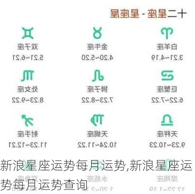 新浪星座运势每月运势,新浪星座运势每月运势查询