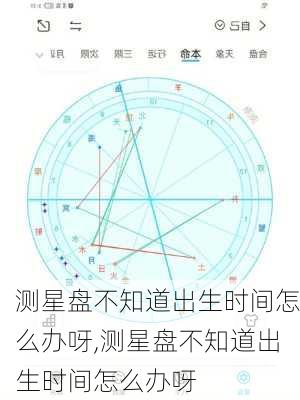 测星盘不知道出生时间怎么办呀,测星盘不知道出生时间怎么办呀