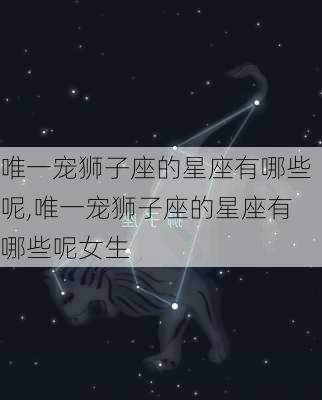 唯一宠狮子座的星座有哪些呢,唯一宠狮子座的星座有哪些呢女生