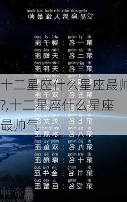 十二星座什么星座最帅?,十二星座什么星座最帅气