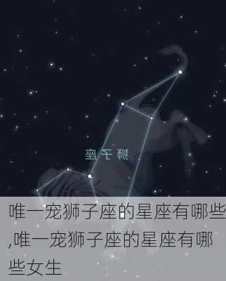 唯一宠狮子座的星座有哪些,唯一宠狮子座的星座有哪些女生