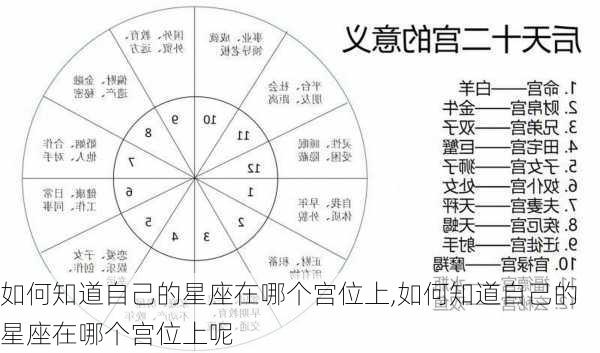 如何知道自己的星座在哪个宫位上,如何知道自己的星座在哪个宫位上呢