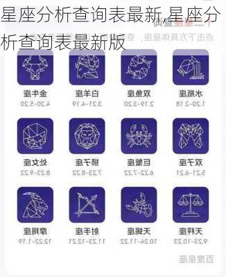 星座分析查询表最新,星座分析查询表最新版