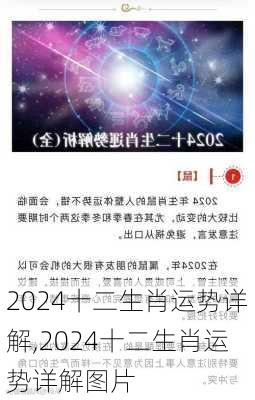 2024十二生肖运势详解,2024十二生肖运势详解图片