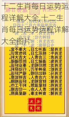 十二生肖每日运势运程详解大全,十二生肖每日运势运程详解大全图片