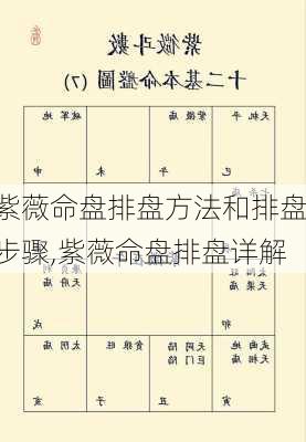 紫薇命盘排盘方法和排盘步骤,紫薇命盘排盘详解