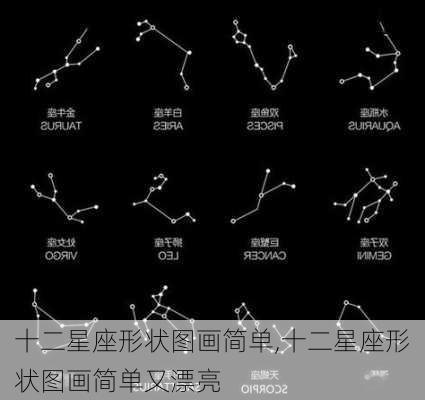 十二星座形状图画简单,十二星座形状图画简单又漂亮