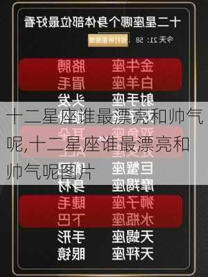 十二星座谁最漂亮和帅气呢,十二星座谁最漂亮和帅气呢图片