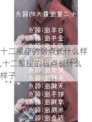 十二星座的弱点长什么样,十二星座的弱点长什么样子