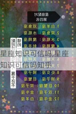 星座知识可信吗,星座知识可信吗知乎