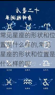 常见星座的形状和位置是什么样的,常见星座的形状和位置是什么样的呢