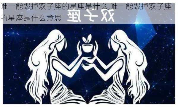 唯一能毁掉双子座的星座是什么,唯一能毁掉双子座的星座是什么意思