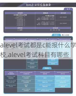 alevel考试都是c能报什么学校,alevel考试科目有哪些